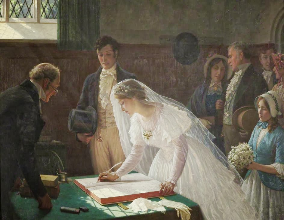 Edmund Blair Leighton - Signing The Register